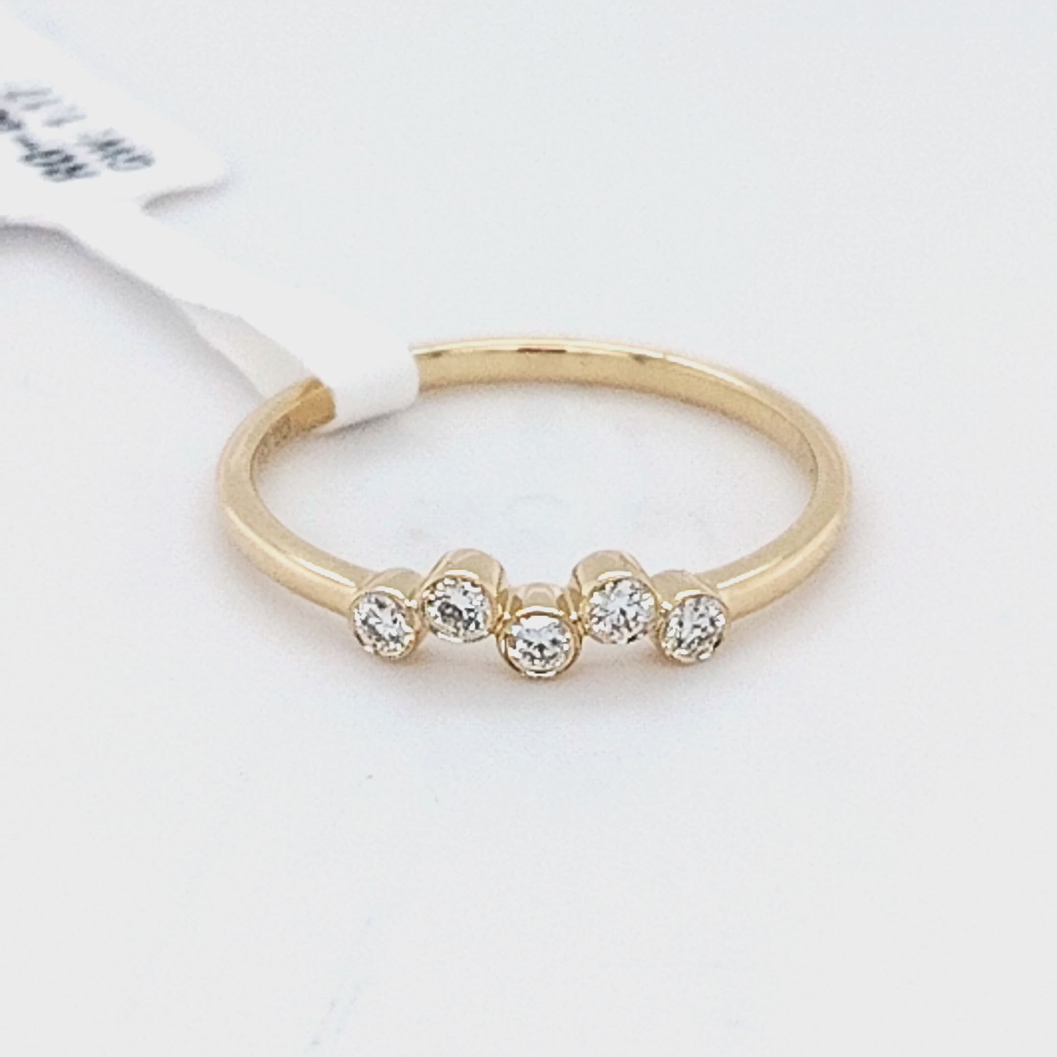 Five-Diamond Bezel Ring