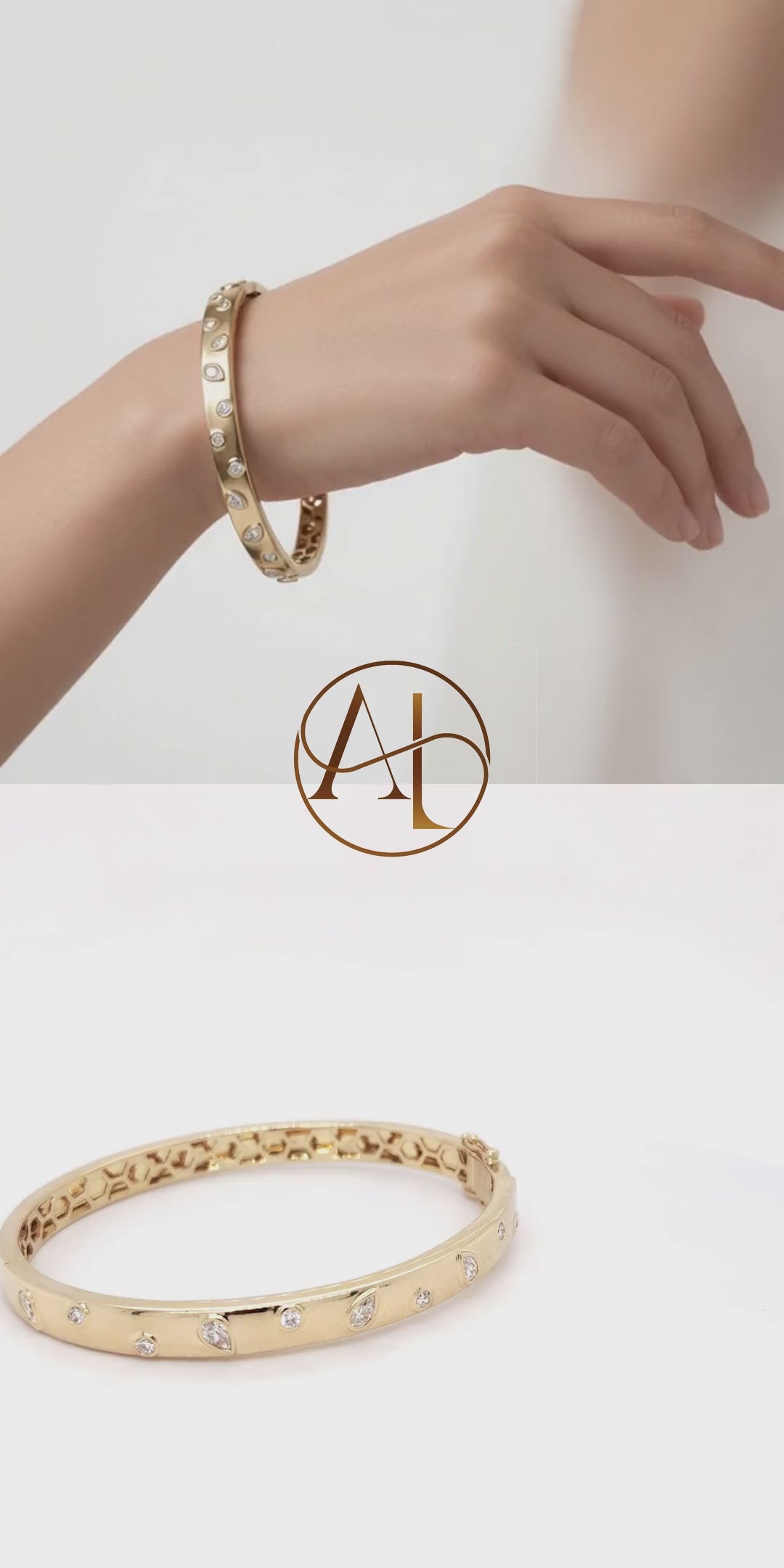Gypsy-Set Diamond Bangle