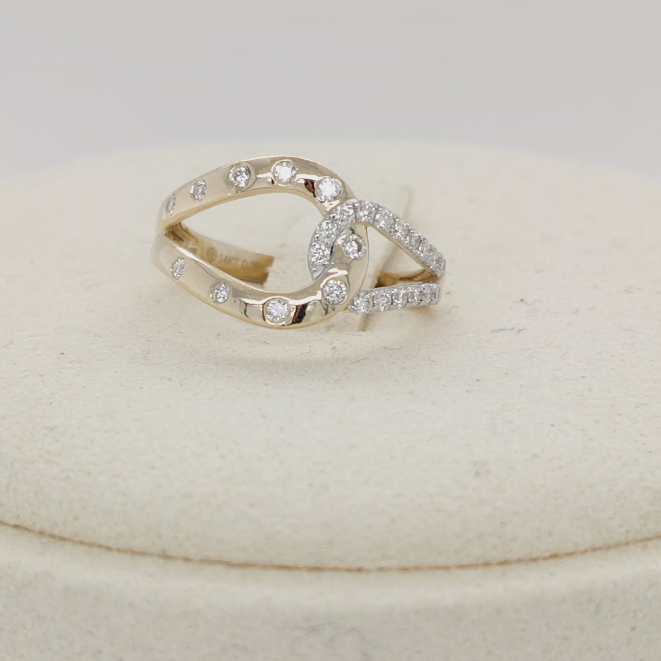 Double Band Diamond Ring