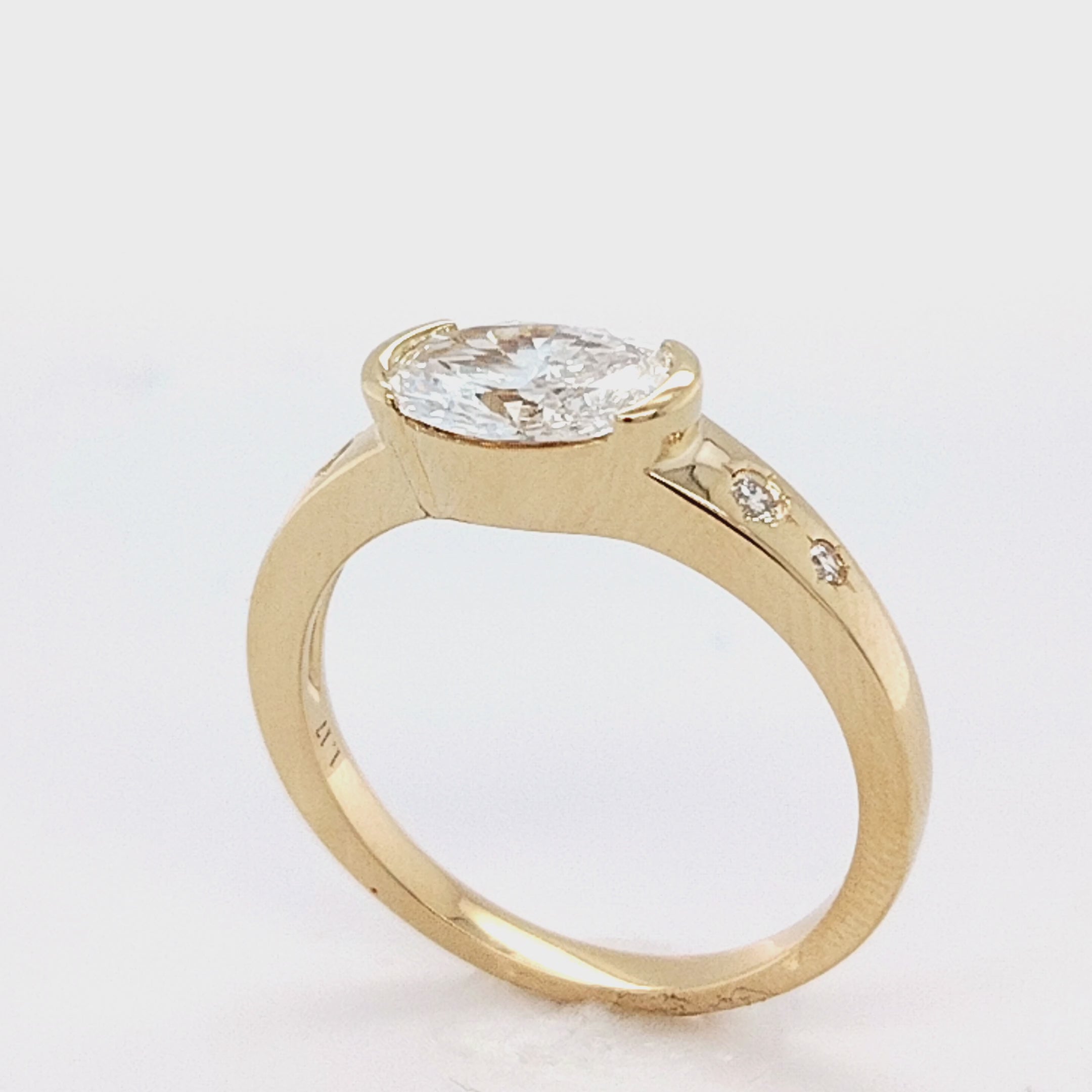 Celestial Oval Diamond Ring