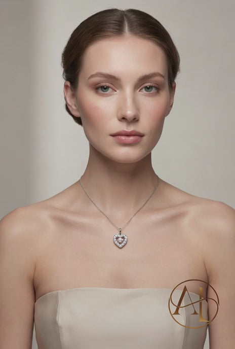 Diamond Outline Heart Pendant
