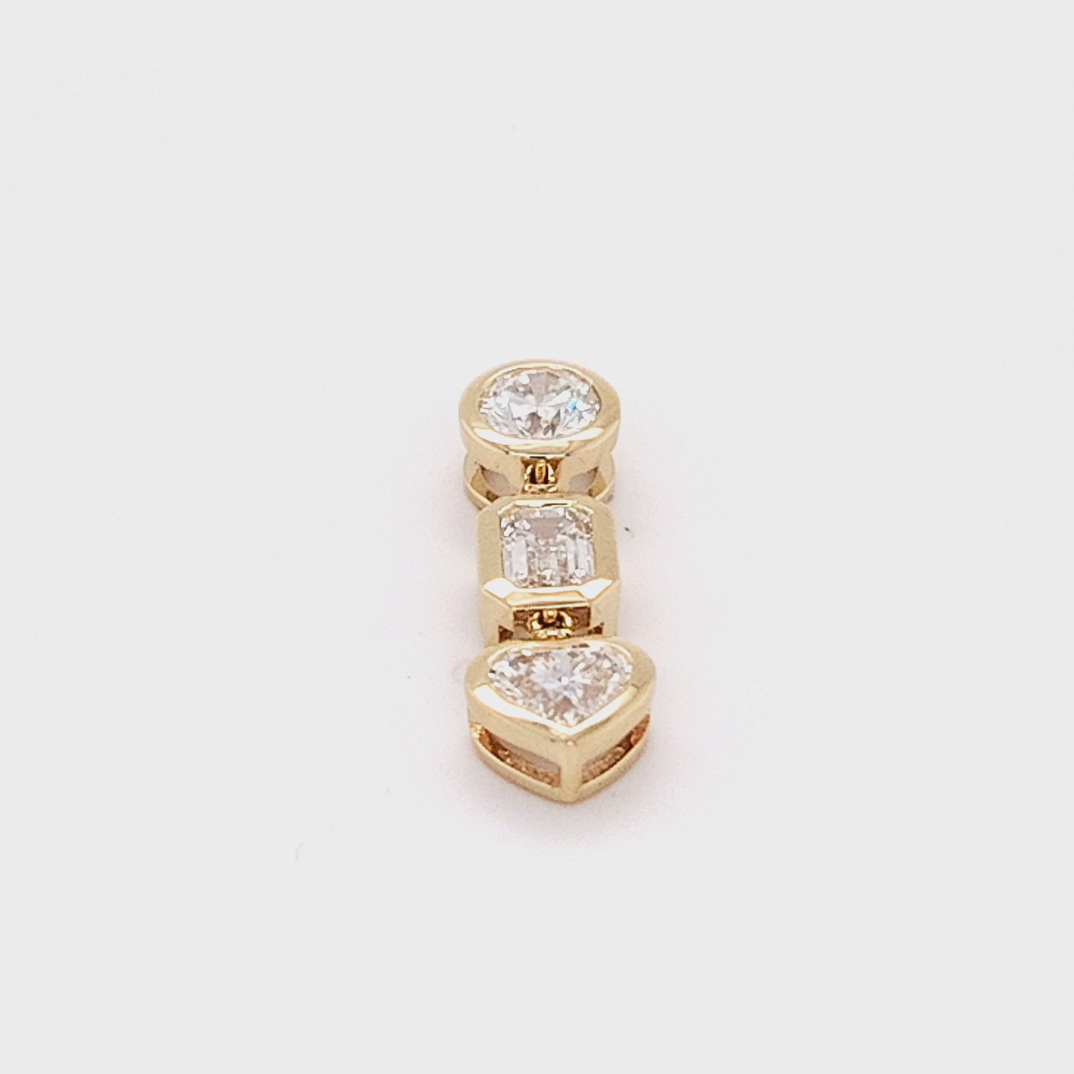 Celestial Trio Bezel Diamond Pendant