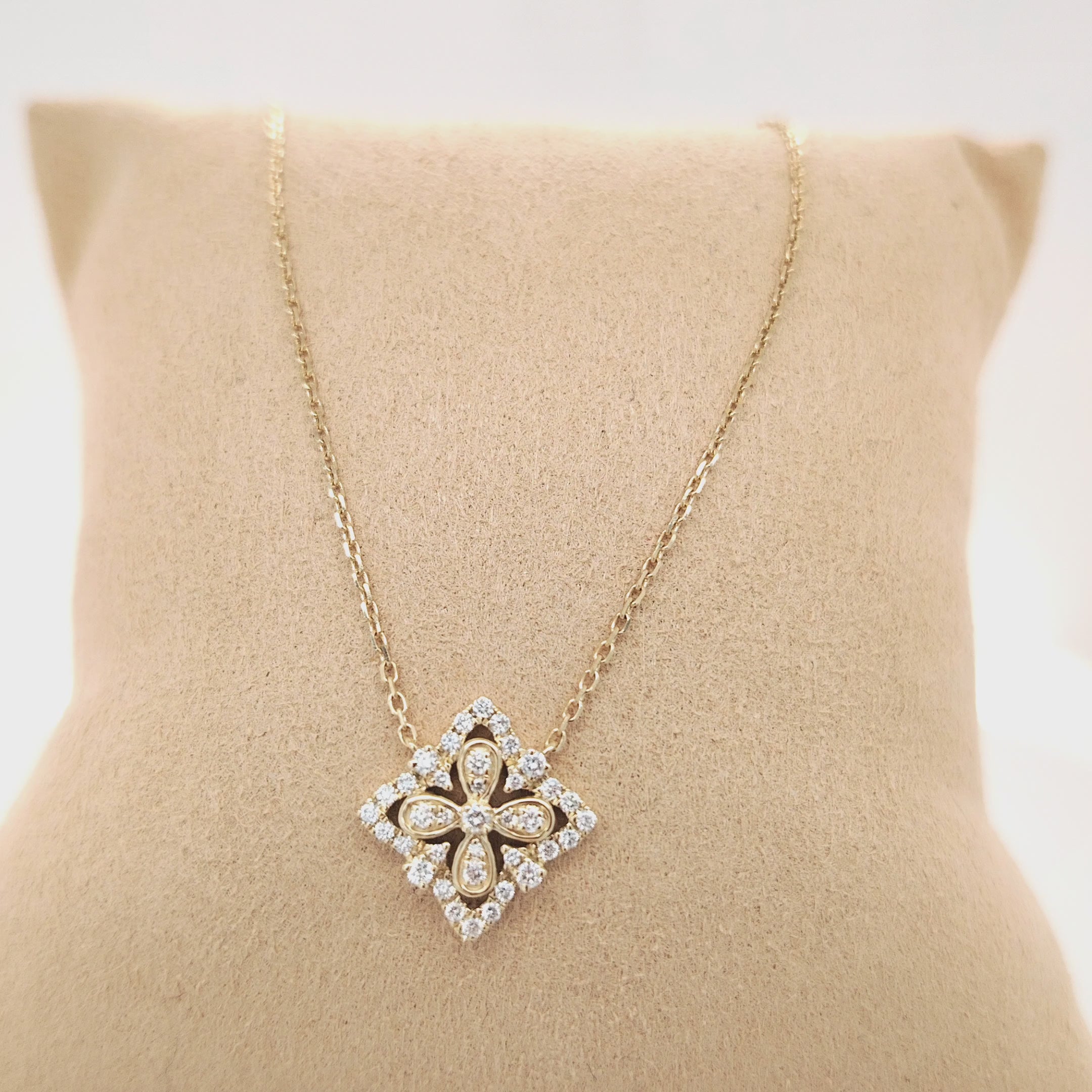 Quatrefoil Diamond Necklace