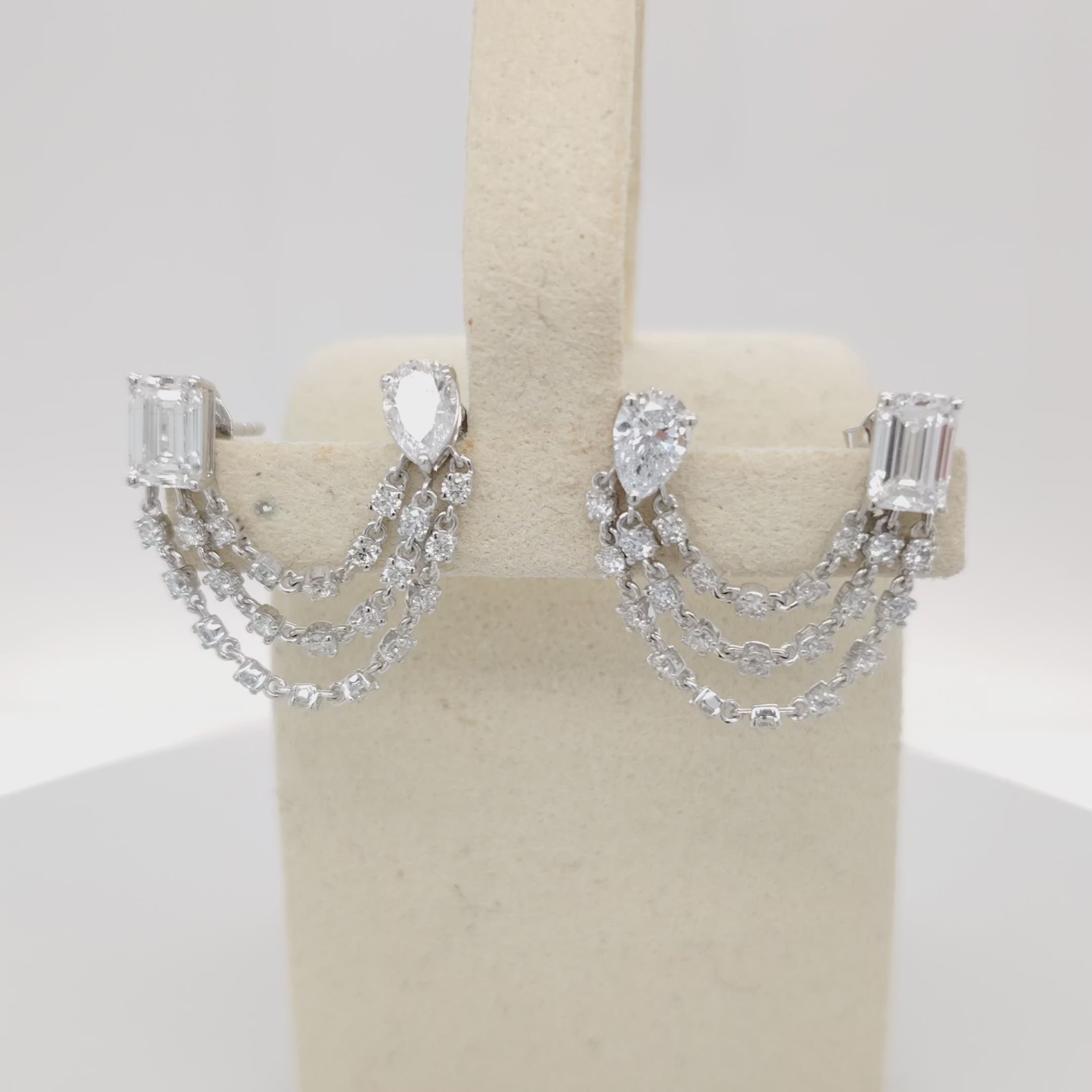 Luxe Double-Stud Chain Earrings