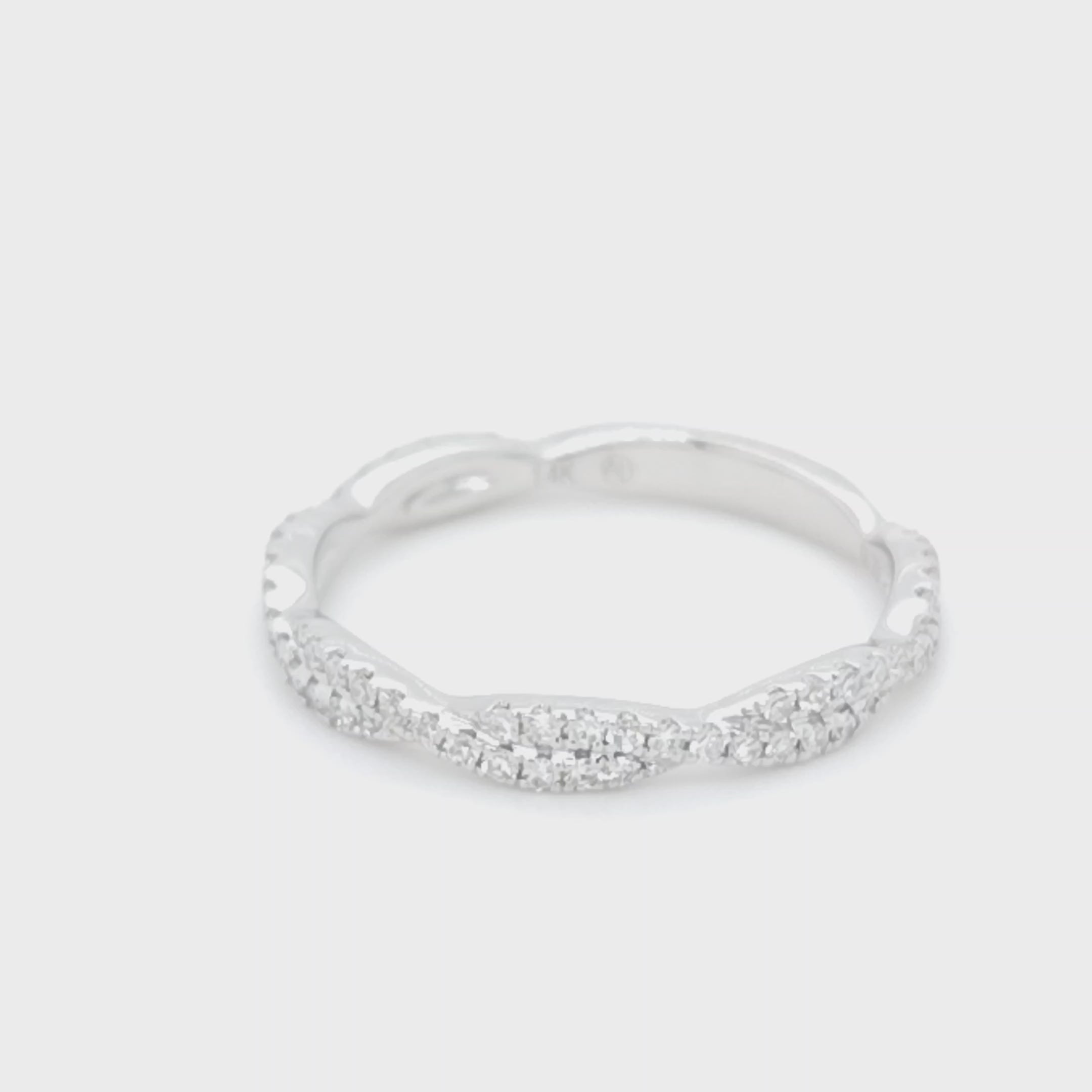Luminous Wave Diamond Ring