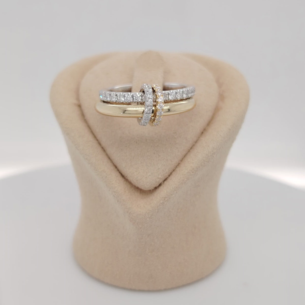 Duality Two-Tone Diamond Ring Set