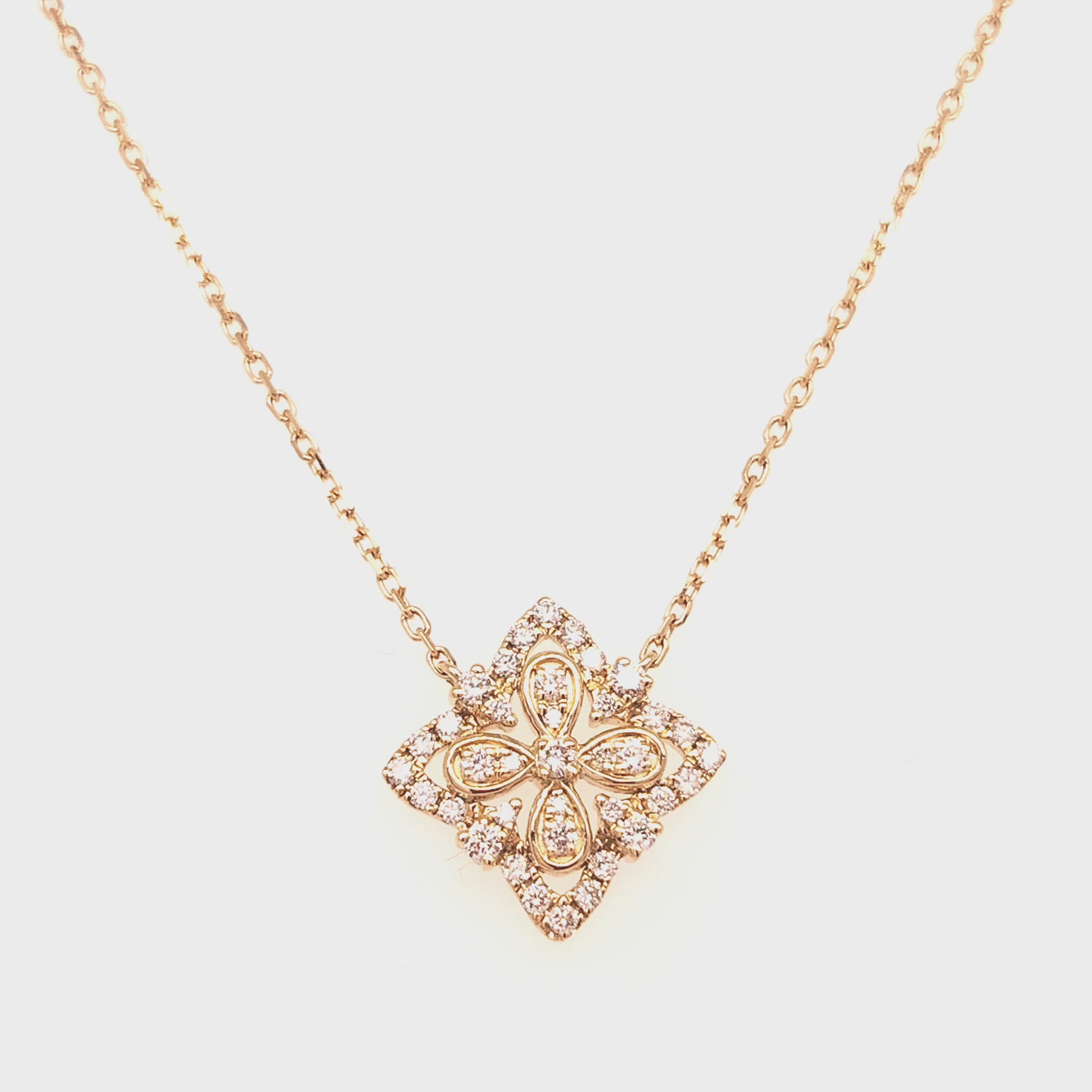 Quatrefoil Diamond Necklace
