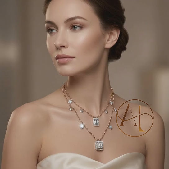 Exquisite Double Charm with Star Necklace