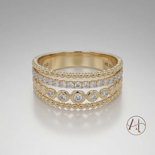 Luminous Cascade Diamond Ring