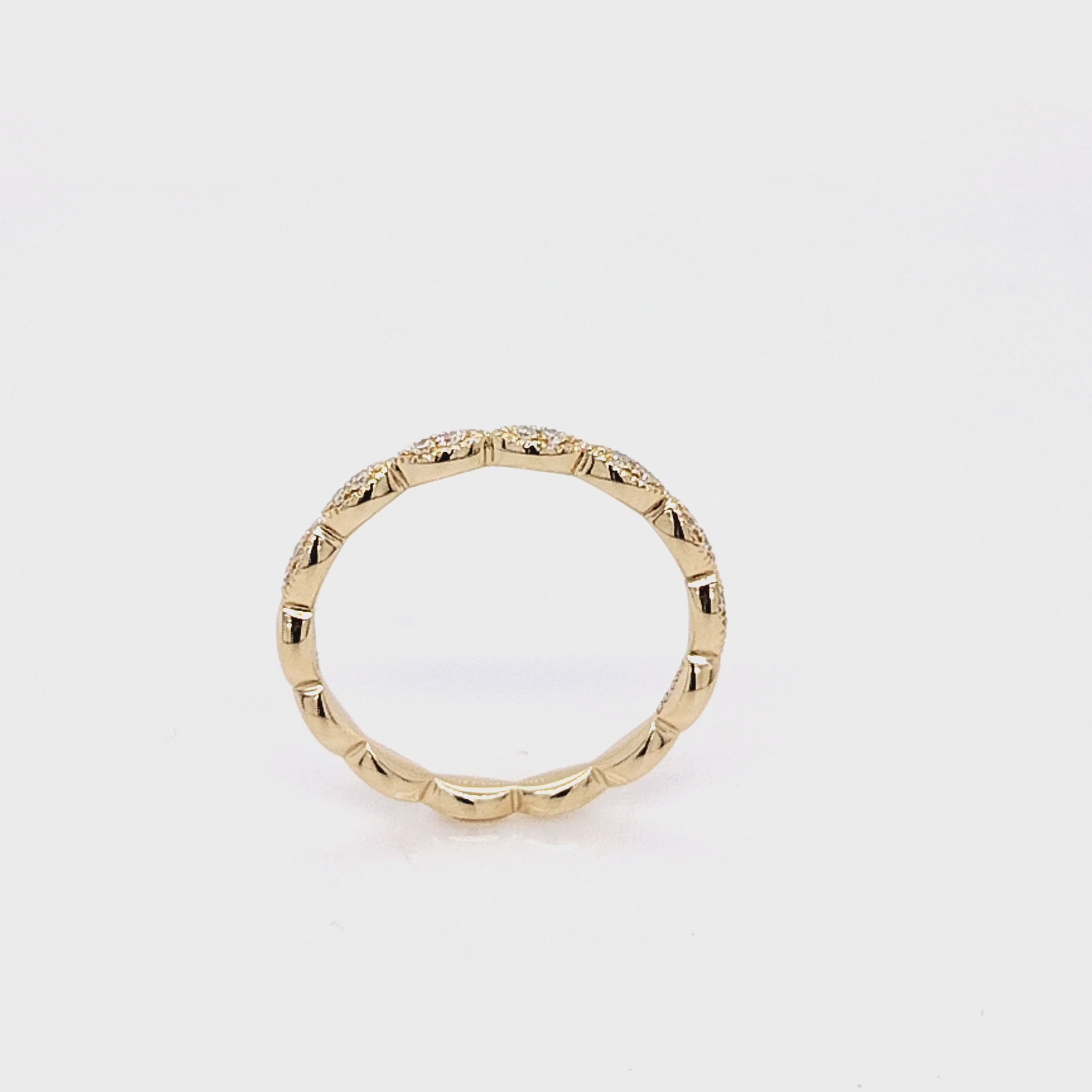 Vintage Twist Diamond Band Ring
