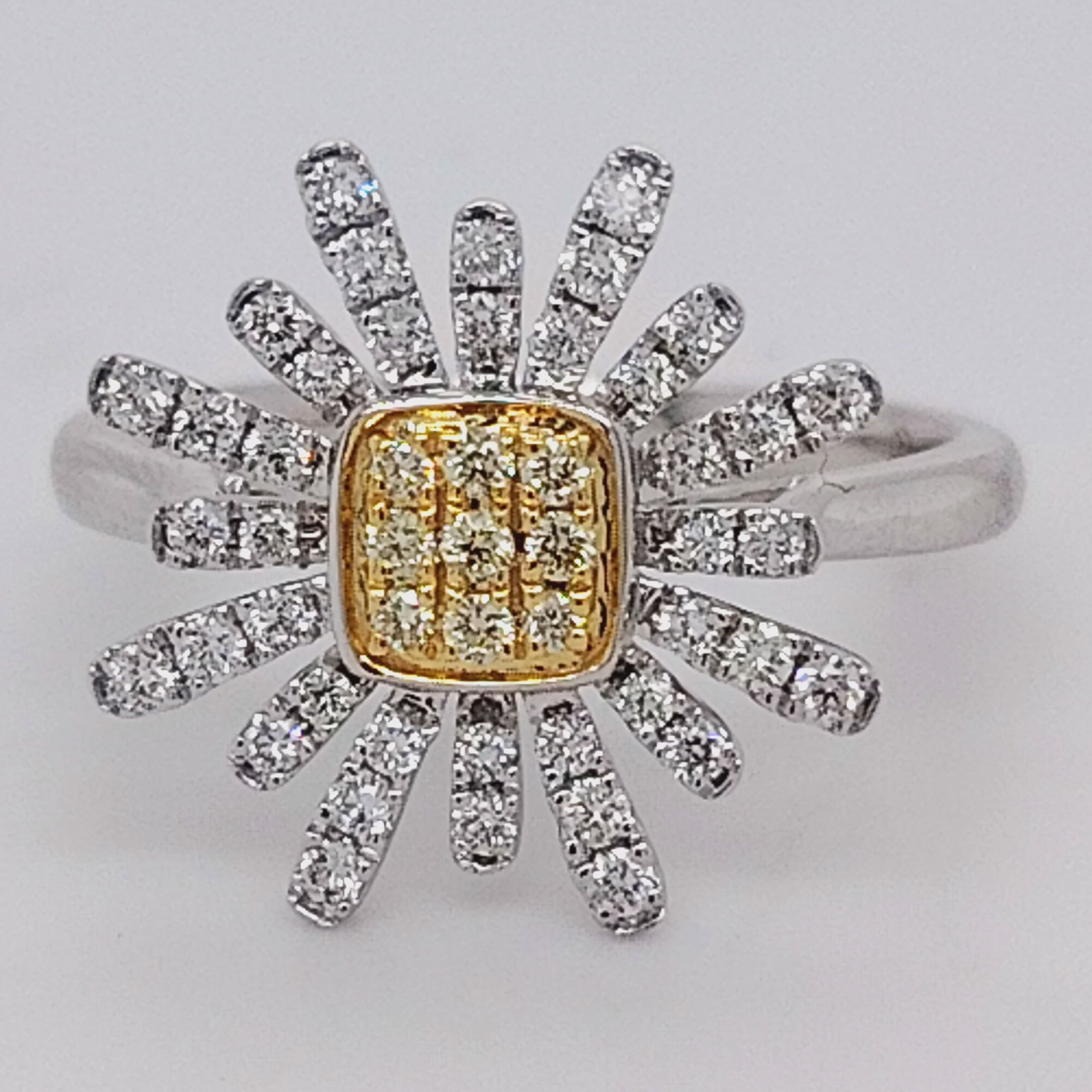 Radiant Sunburst Diamond Ring