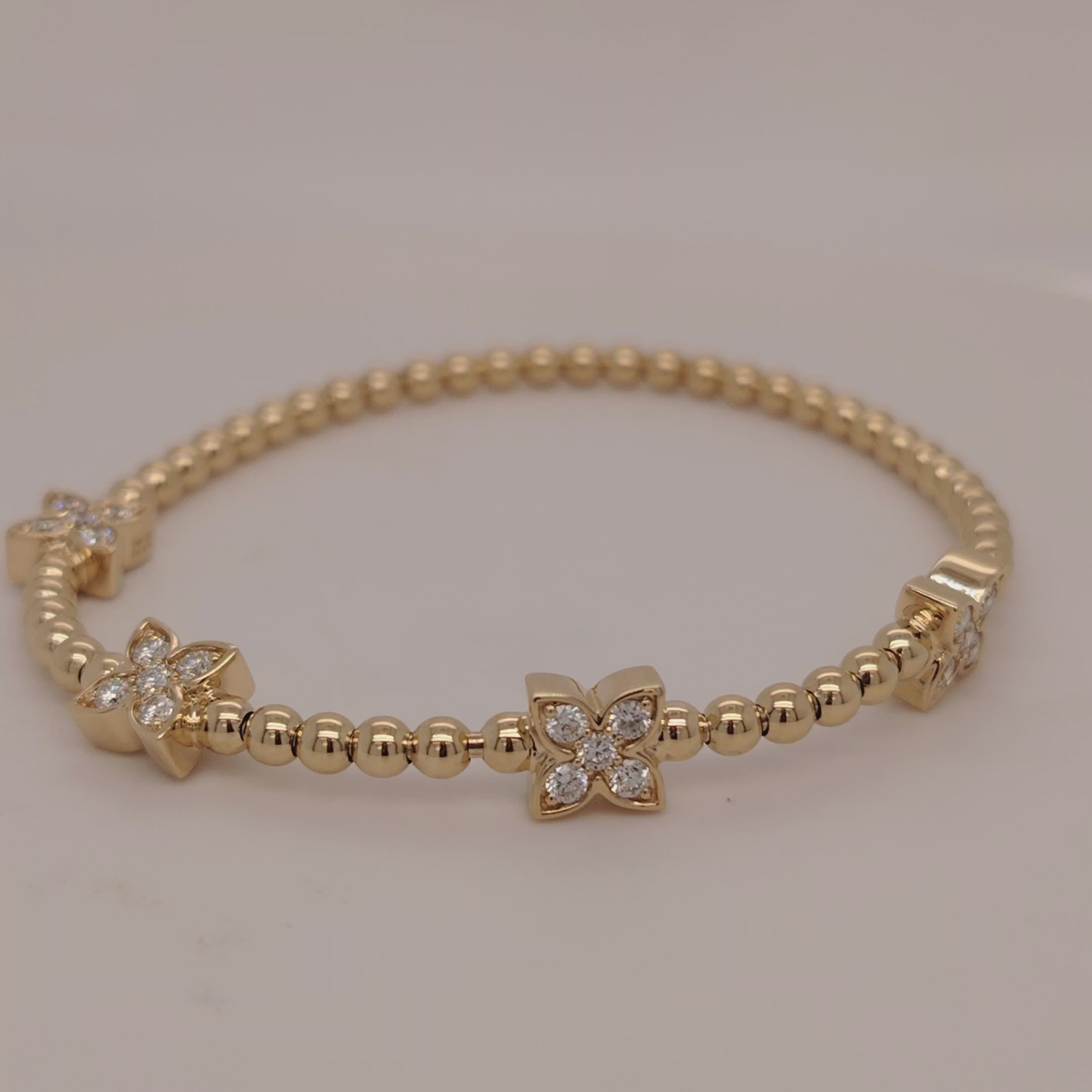 Diamond Flower Stretch Bracelet