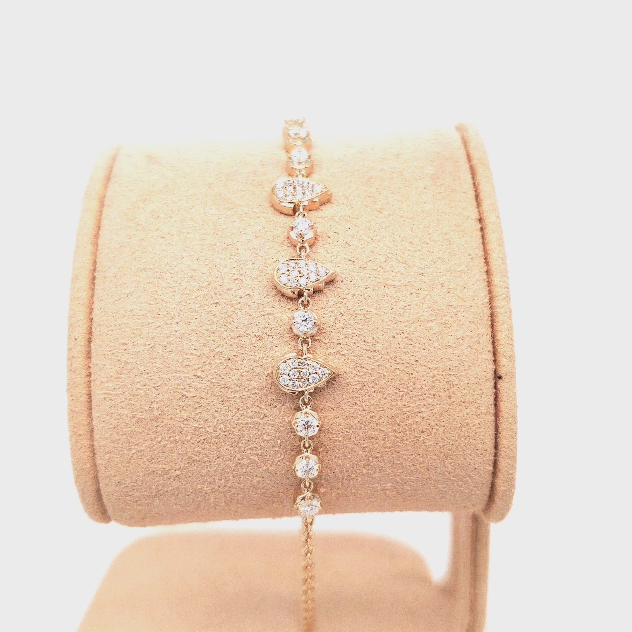 Pavé Diamond Marquise & Round Bracelet