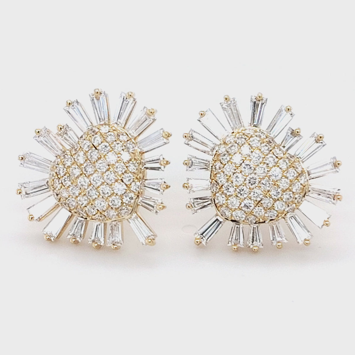 Golden Elegance Diamond Earrings