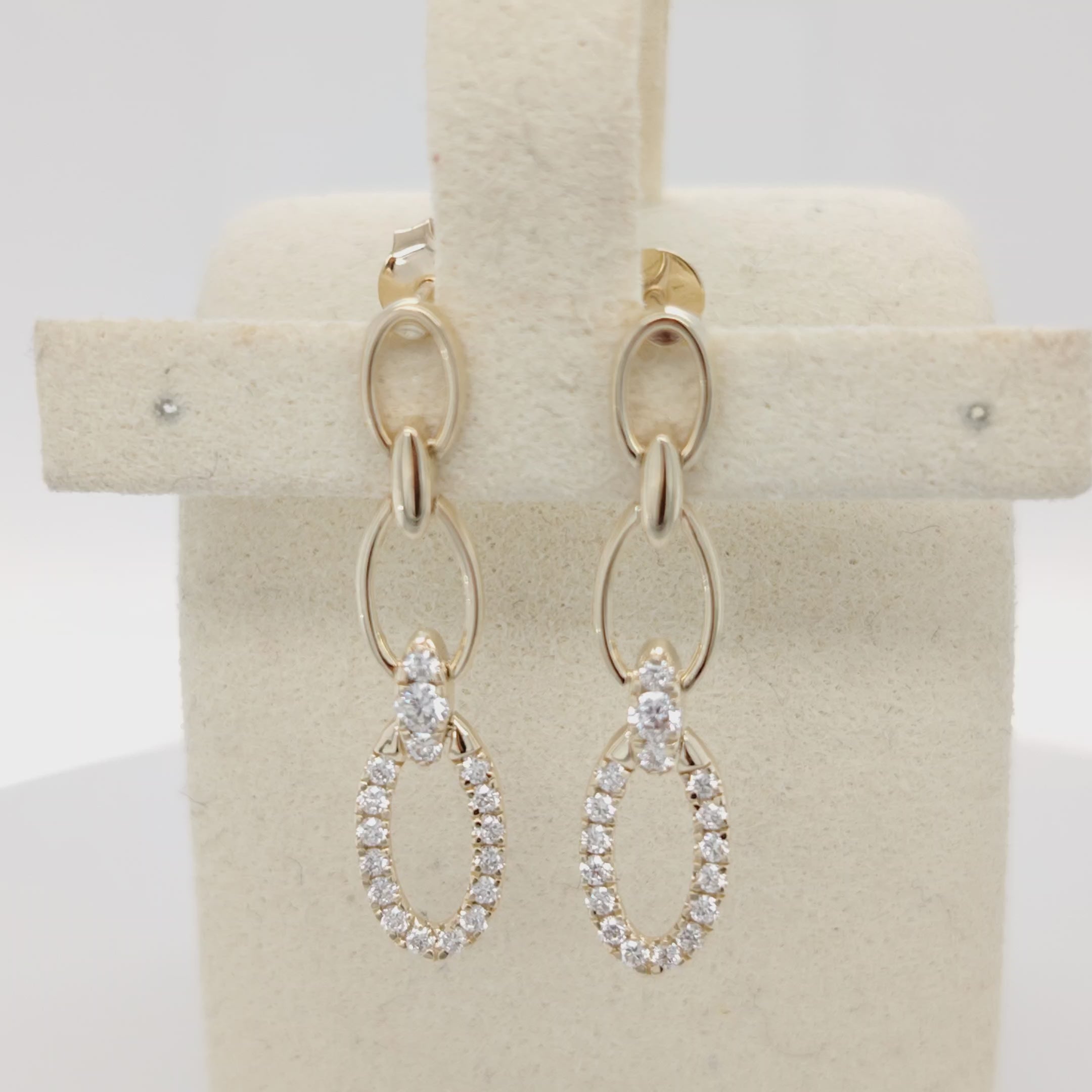 Linked Teardrop Statement Earrings