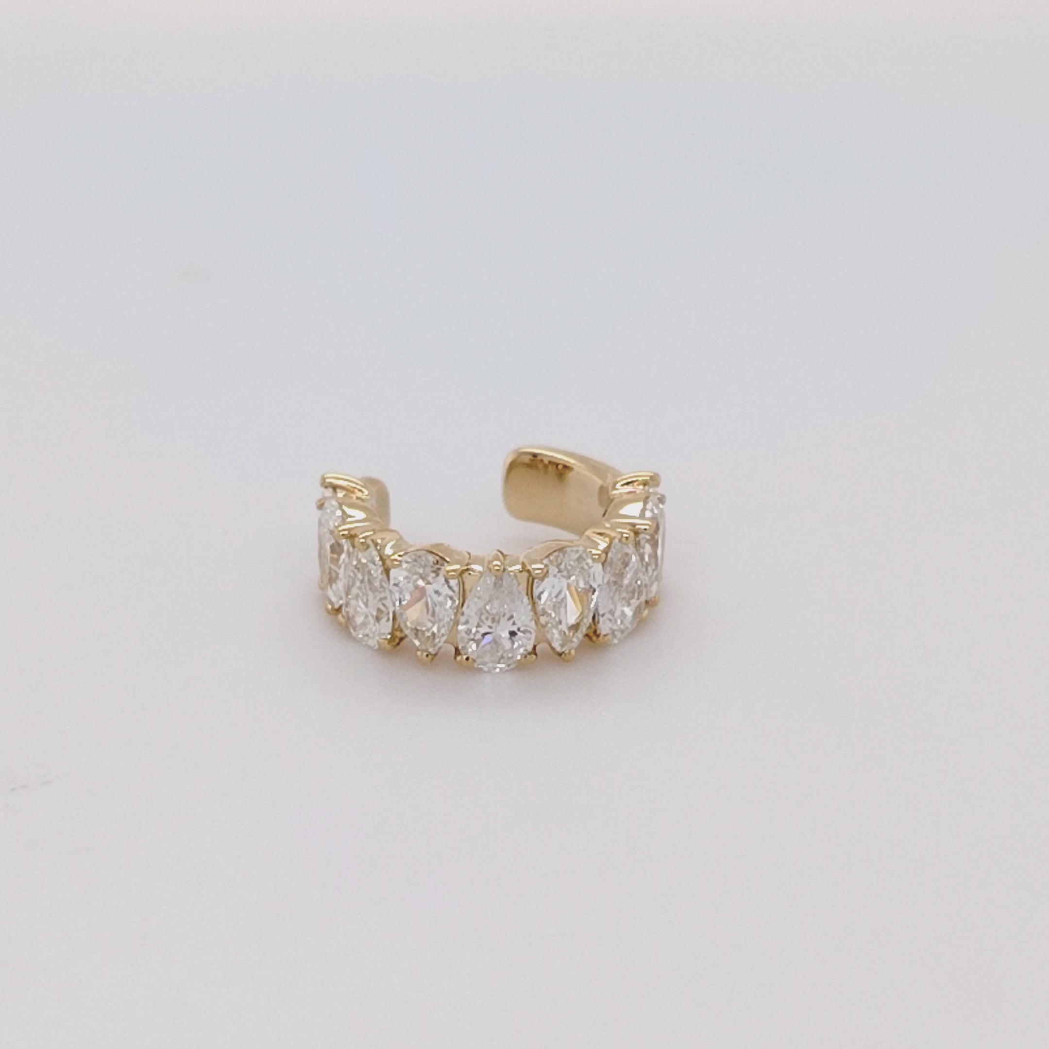 Lumière Pear Diamond Cuff Earring