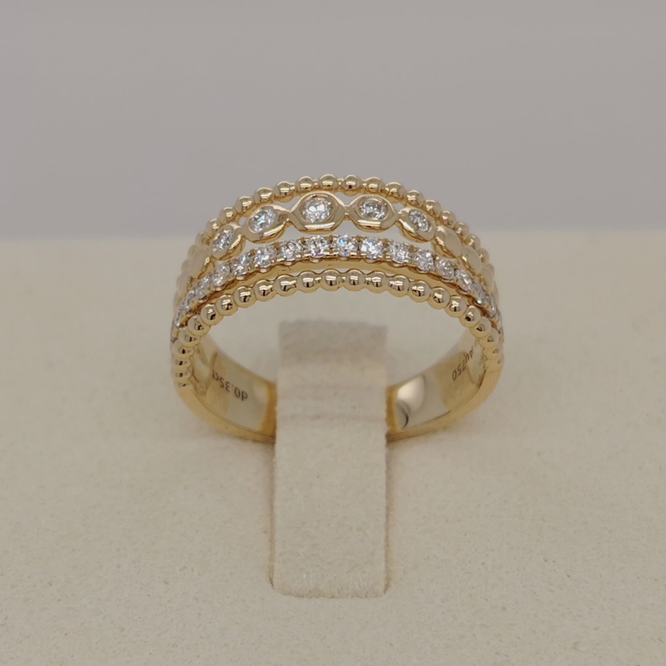 Luminous Cascade Diamond Ring