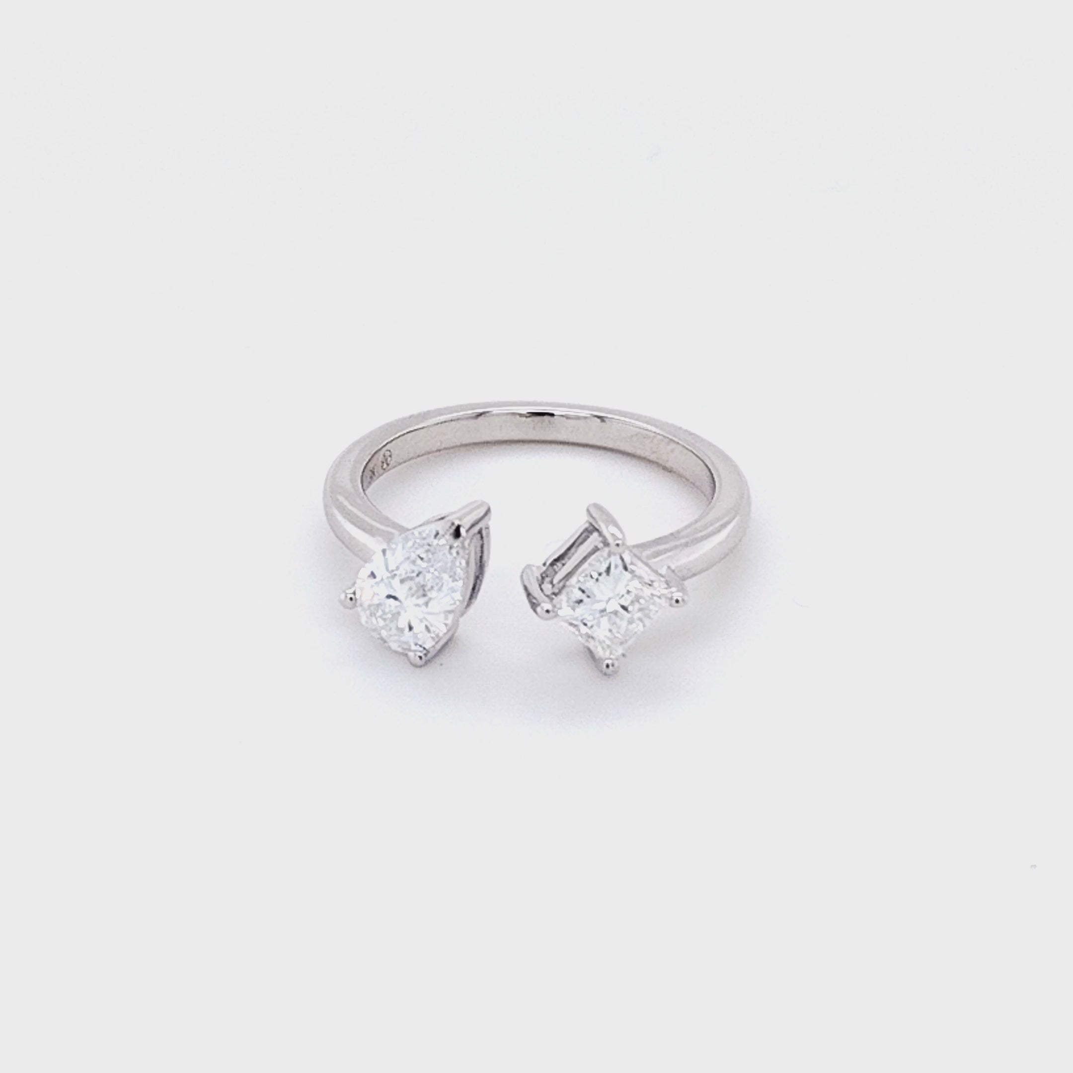 Elegant White Gold Diamond Ring