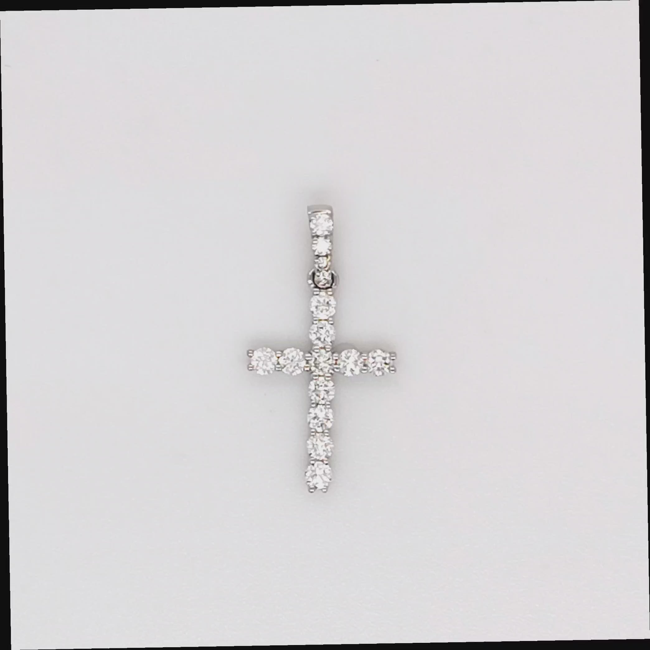 Classic Diamond Cross Pendant