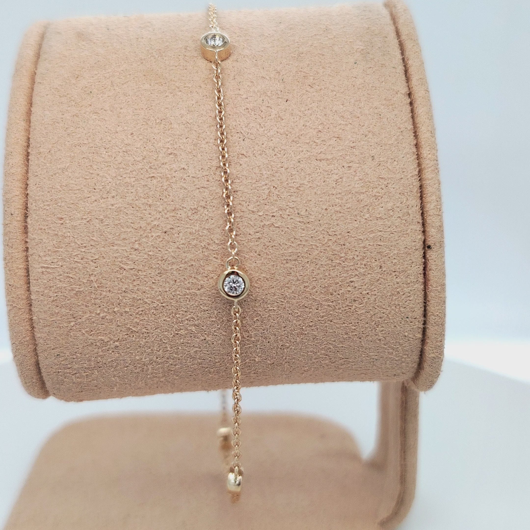 Classic Bezel Diamond ChainBracelet