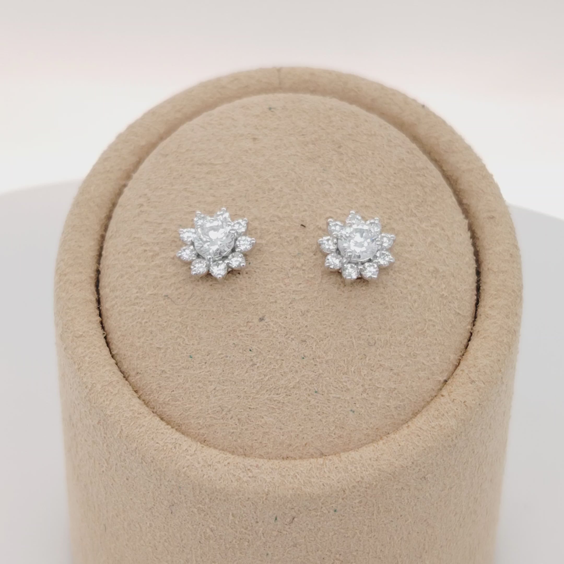 Brilliant Halo Stud Earrings