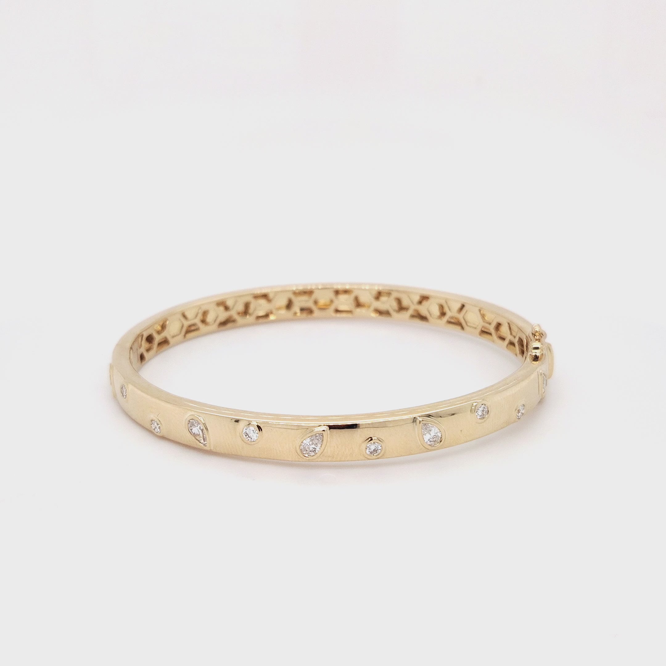 Gypsy-Set Diamond Bangle