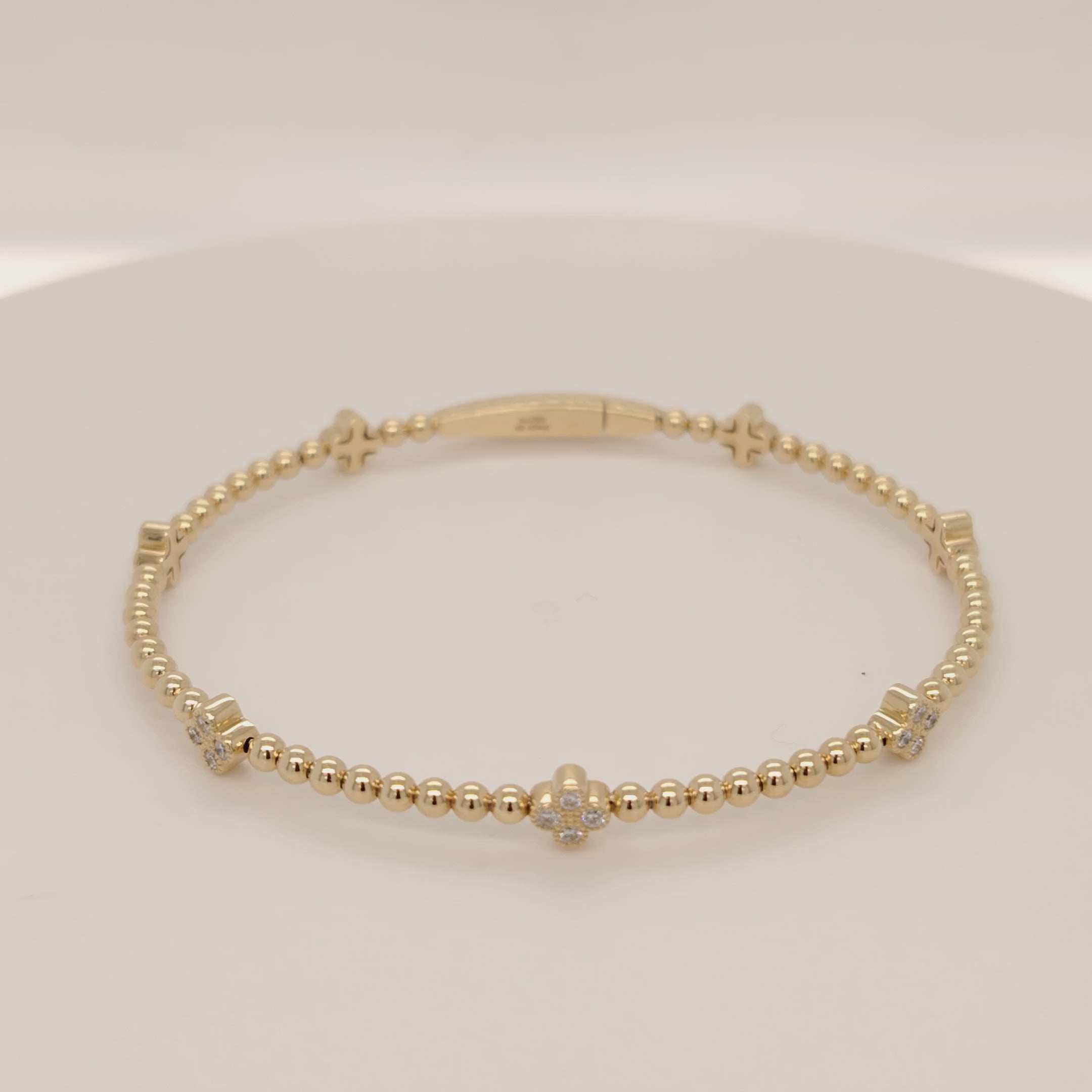 Golden Bead Blossom Bracelet