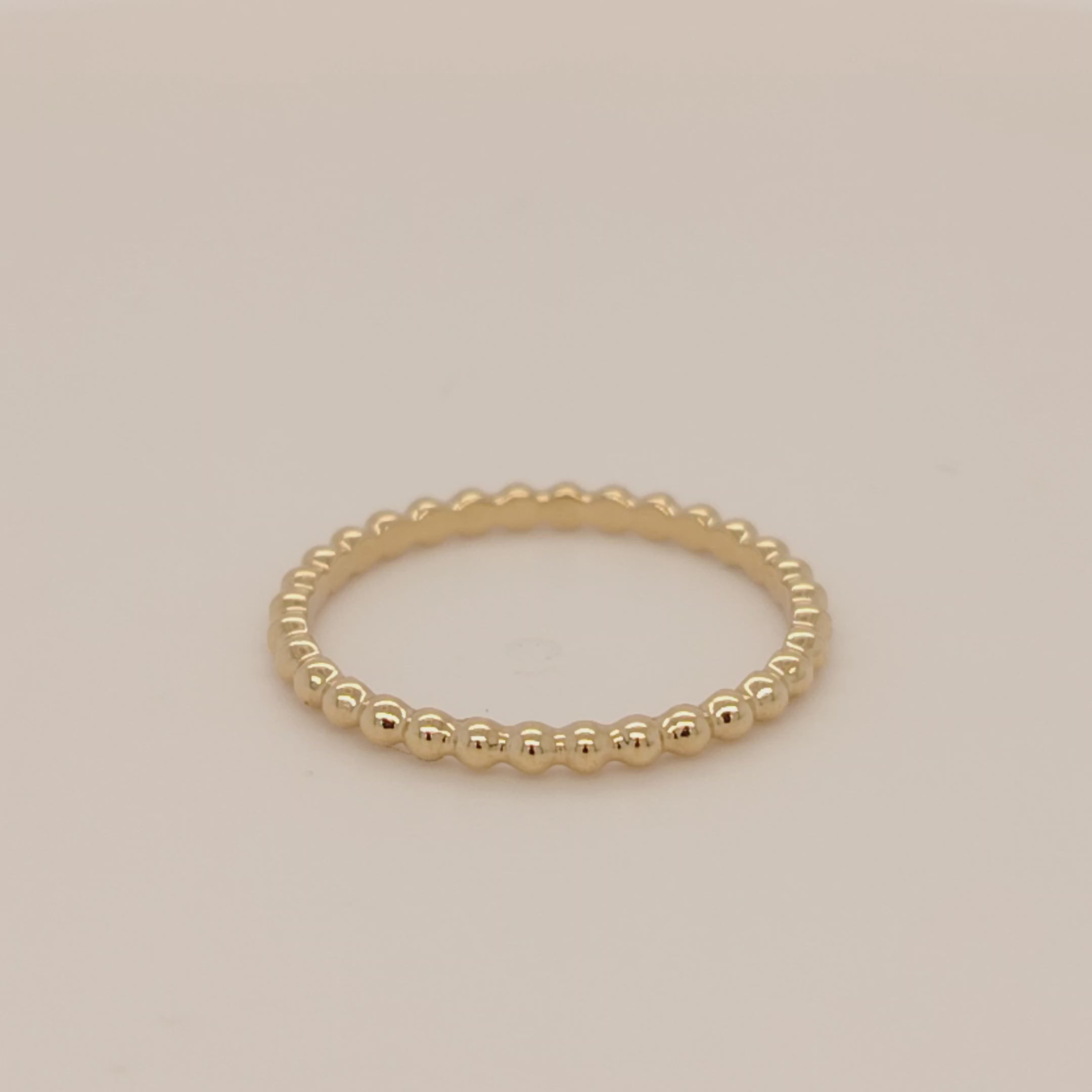 Eternal Beaded Gold Ring