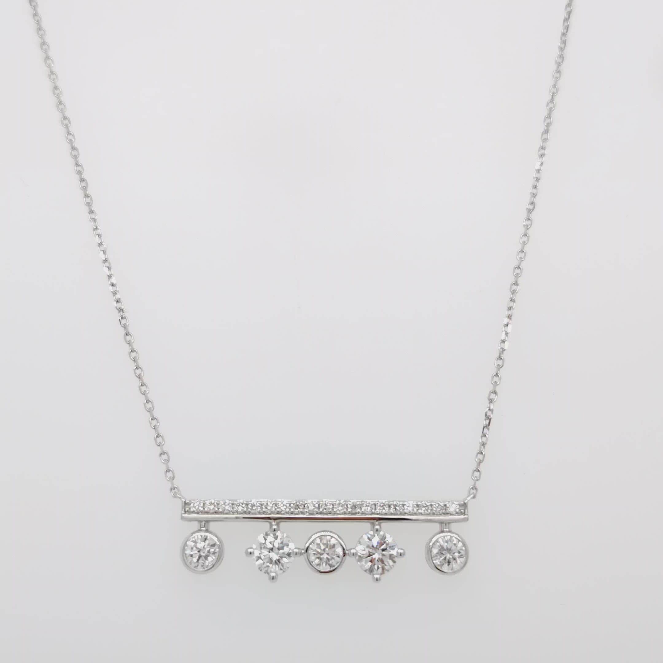 Diamond Fringe Bar Necklace