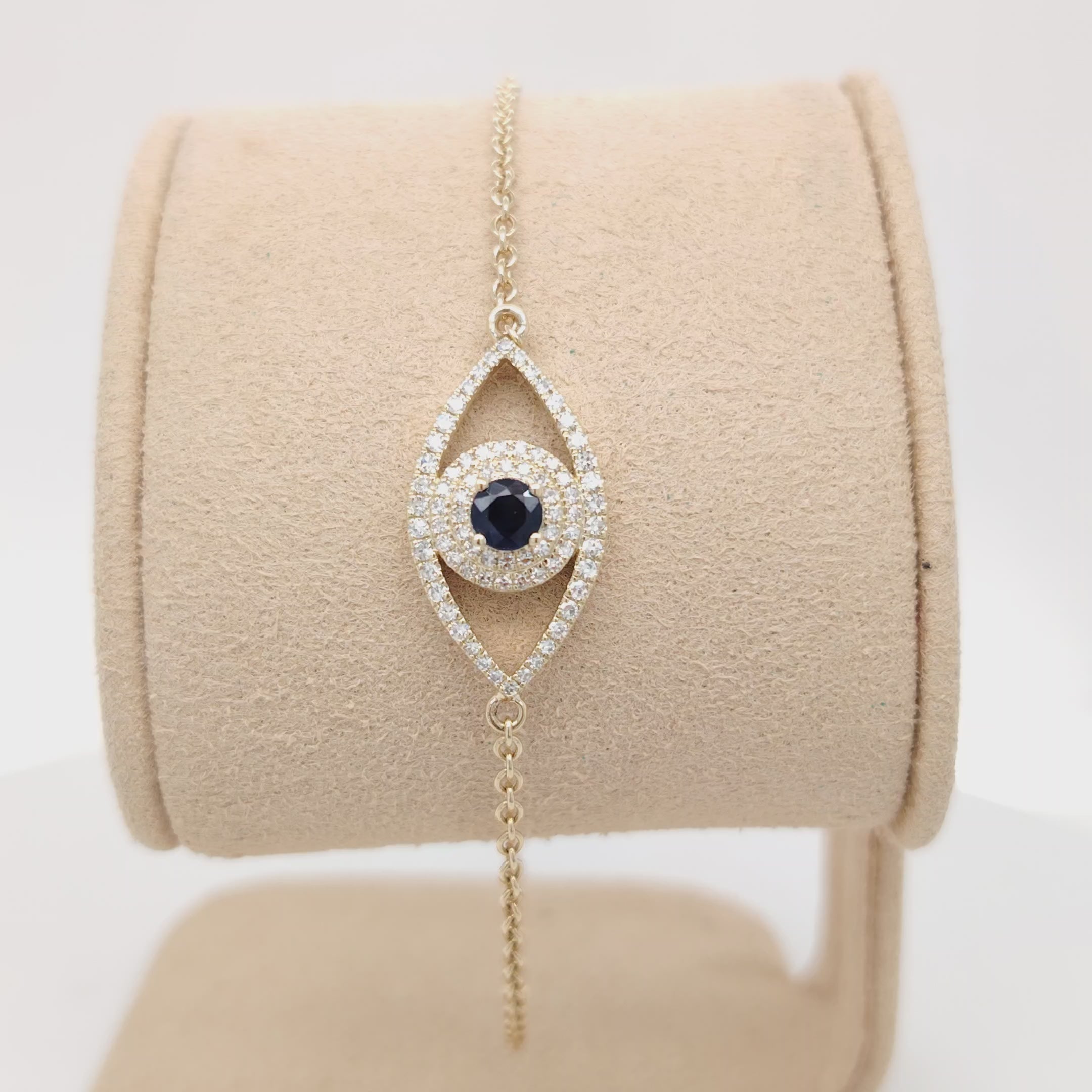 Sapphire Evil Eye Diamond Bracelet