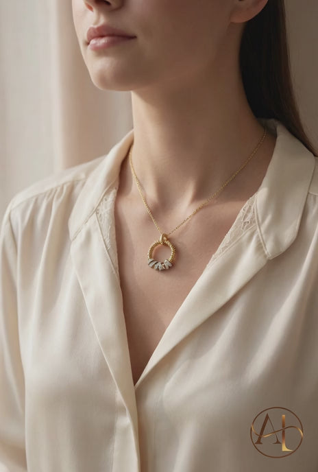 Diamond Halo Spark Pendant