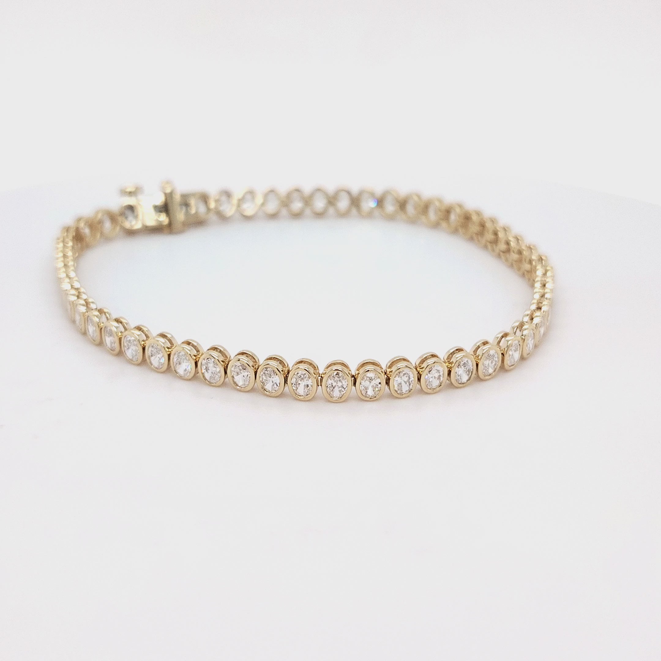Oval Diamond Bezel Bracelet