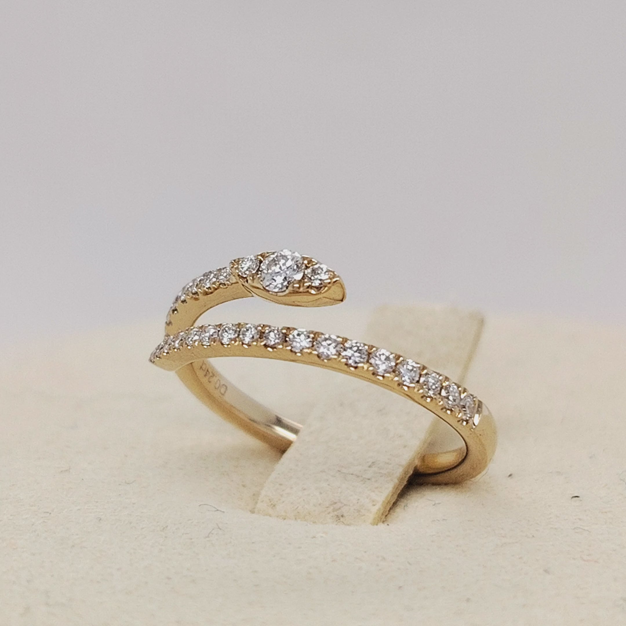 Pavé Diamond Bypass Ring