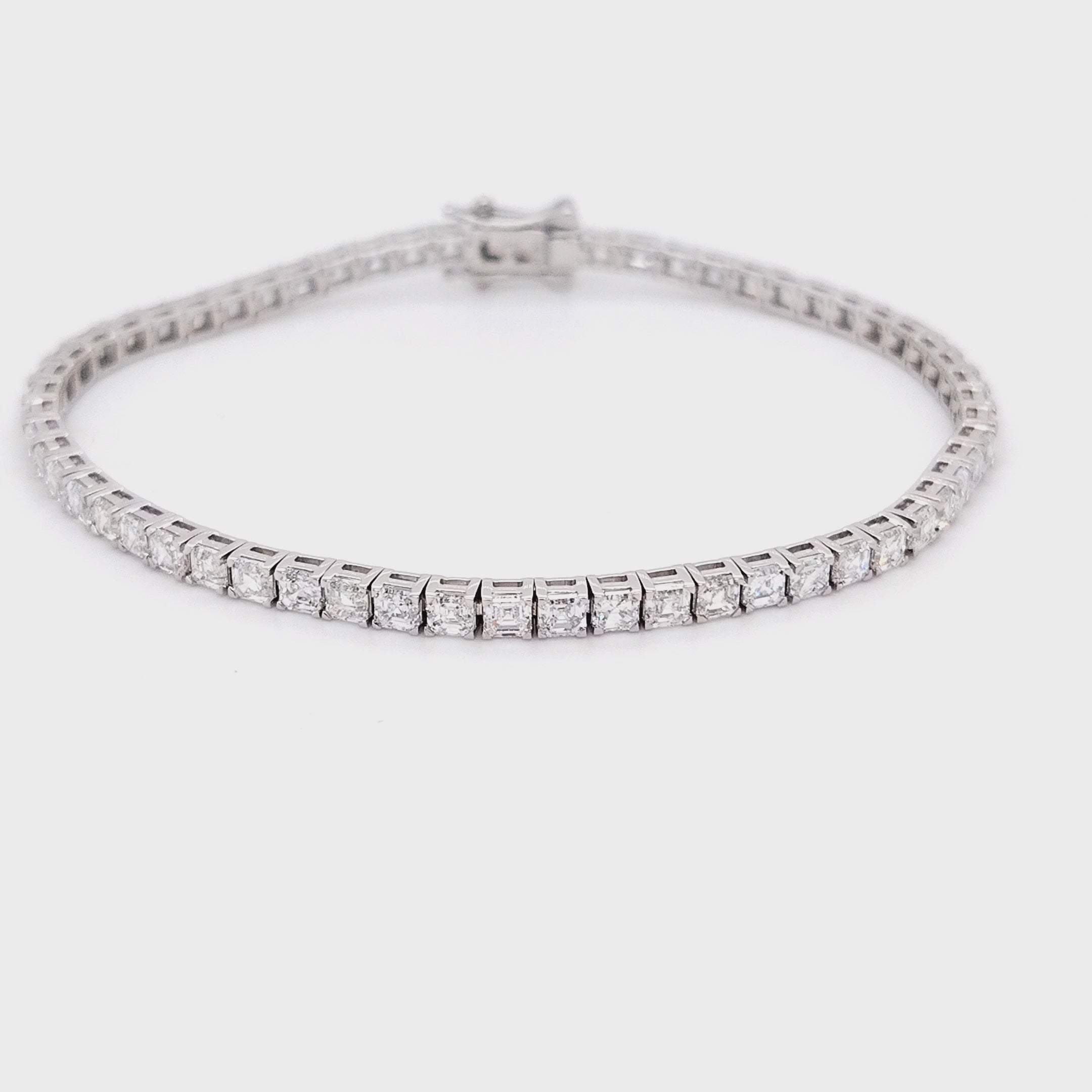 Premium Step-Cut Diamond Tennis Bracelet
