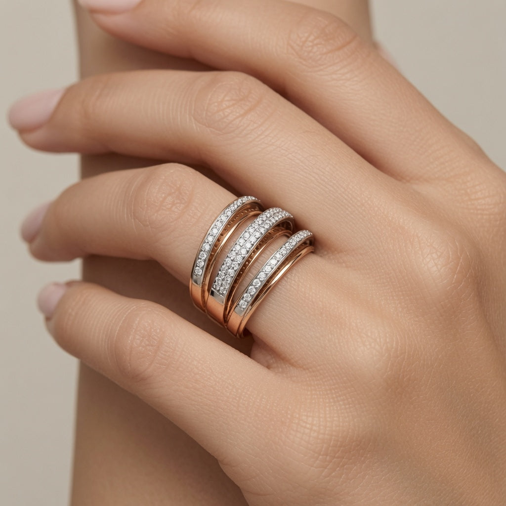 Cascading Sparkle Ring