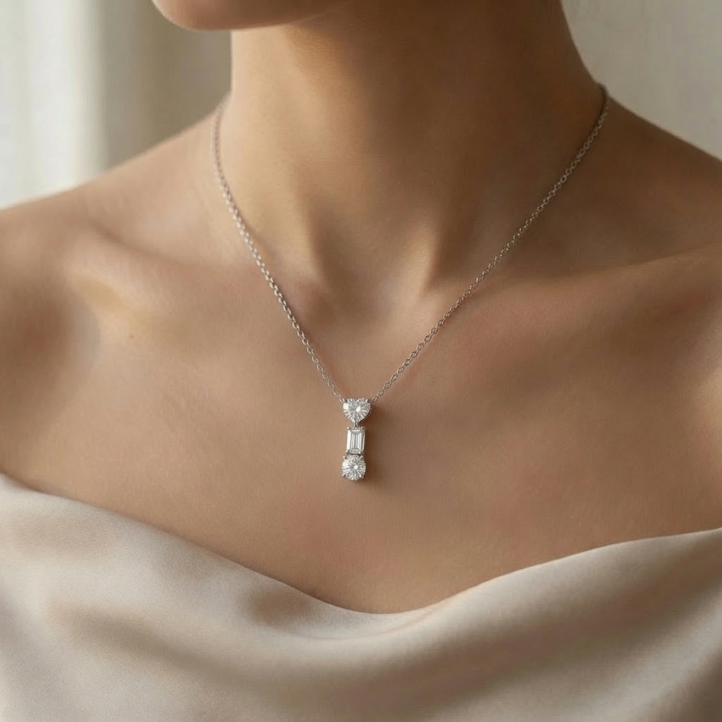 Lumière Trio Diamond Pendant