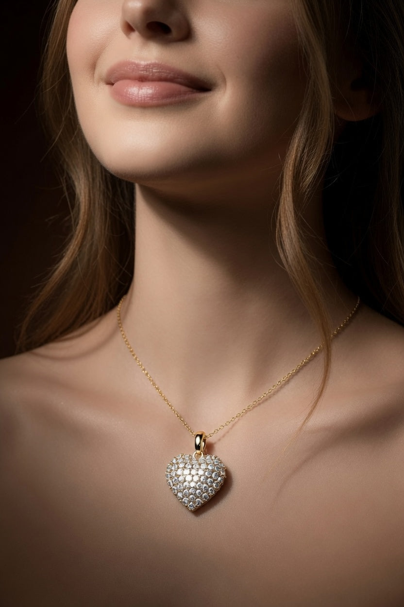 Pavé Heart Diamond Pendant