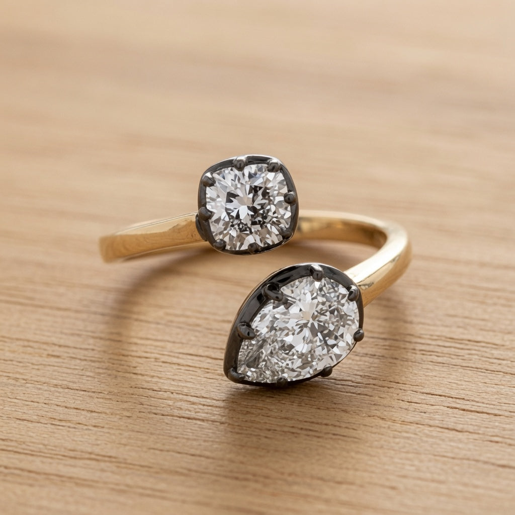 Midnight Sparkle Bypass Ring